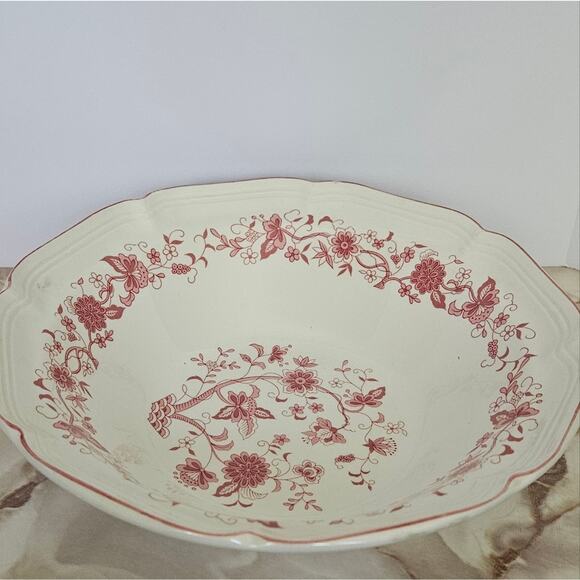 Woolworth Vintage Floral Pink and White Ceramic Bowl - Picture 2 of 6